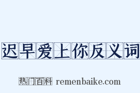 迟早爱上你反义词是什么意思的图片